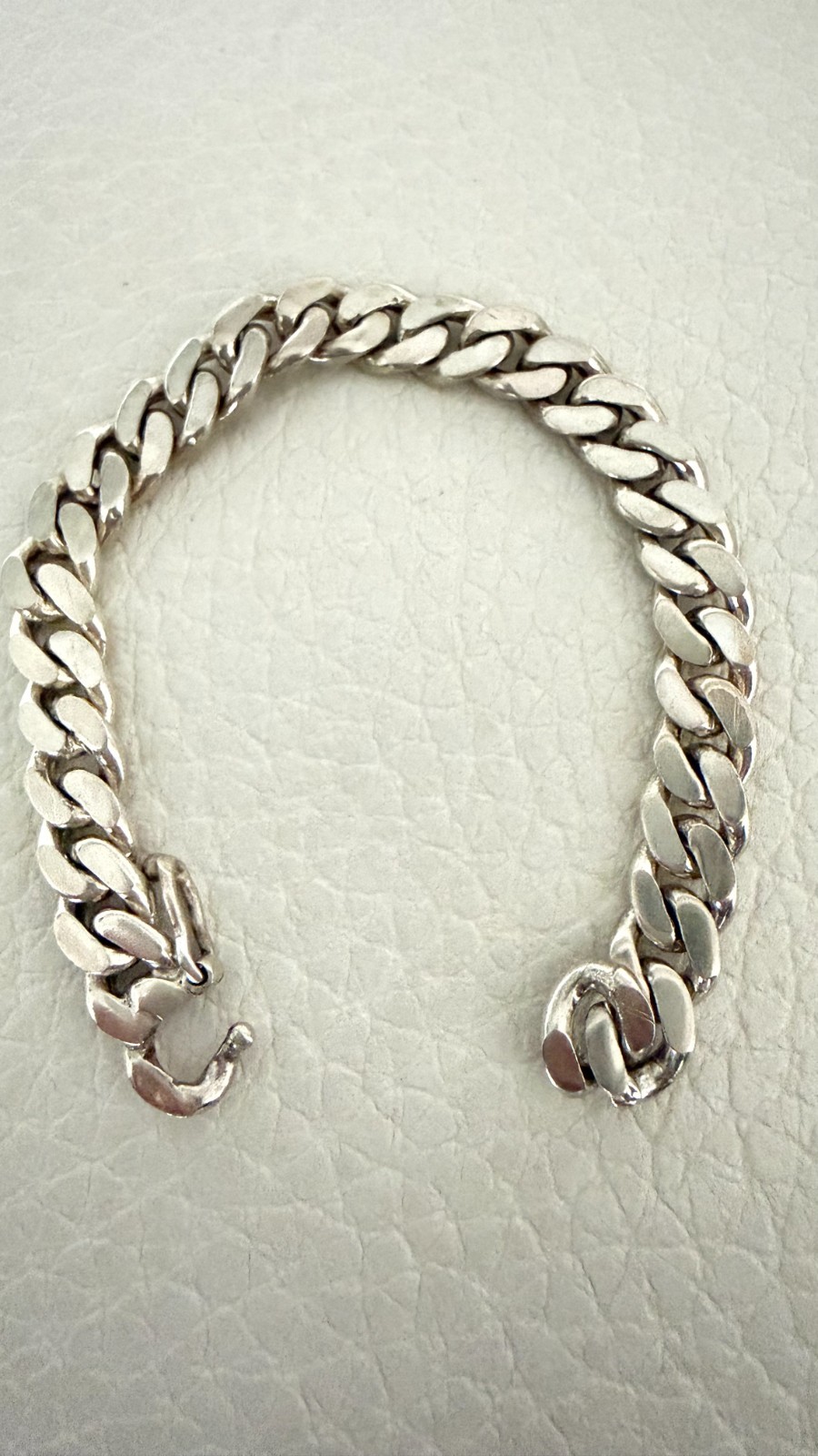 SOLID 925 STERLING SILVER CURB LINK BRACELET 14G … - image 1