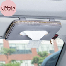 Car Sun Visor Tissue Holder, Napkin Holder, PU Leather Backseat Tissue Case Hold