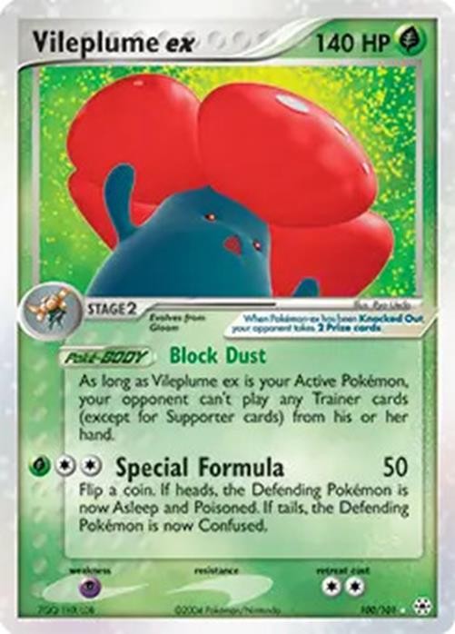 Vileplume ex - 100/101 - Pokemon Ex Hidden Legends Ultra Rare NM