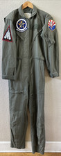 USAF COVERALLS FLYERS Men s Summer Fire Resistant 27/P Sage Green 40L W/Patches