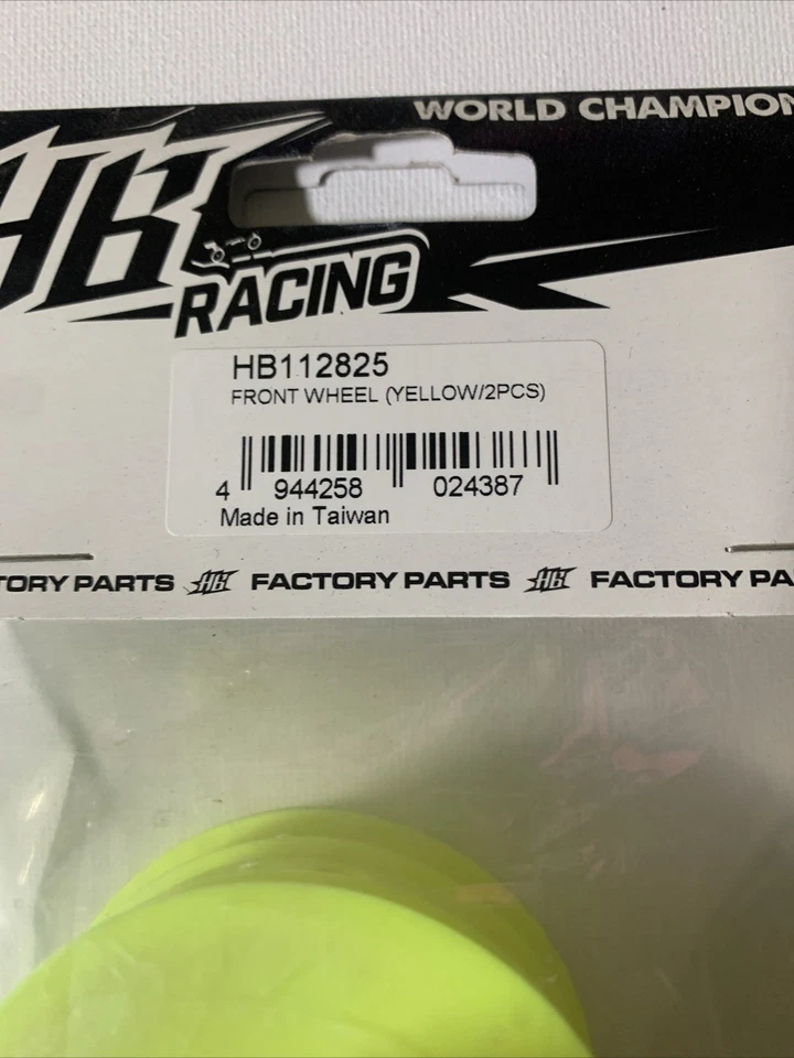 Ruedas delanteras HB Racing 12 mm hexagonales amarillas HB112825 NUEVAS Foto 2 de 3