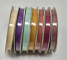 Lot Offray Grosgrain Polyester Craft Ribbon 9mm 3/8" x 20 YDS Spools Vintage