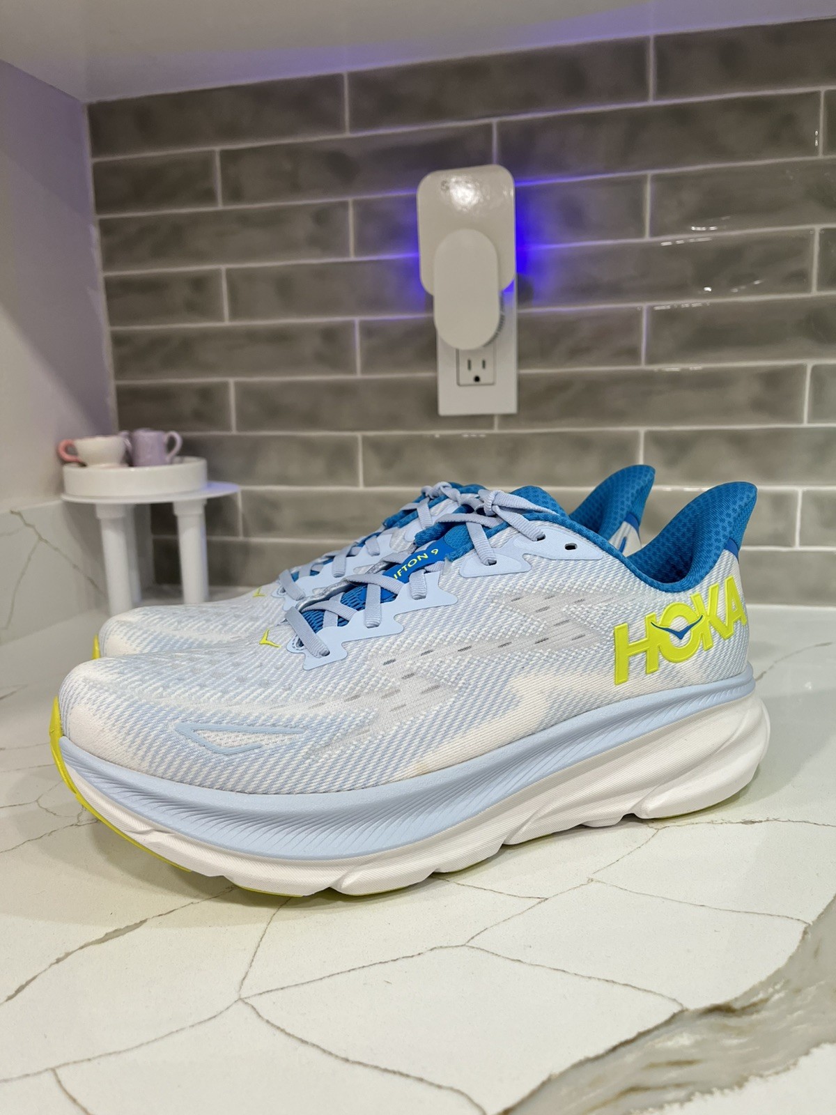 Hoka Clifton 9 Running Shoes. Men’s Size 11.5D  Color Ice Water  thumbnail 2