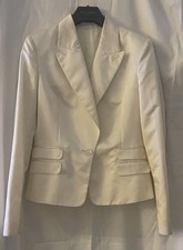 ROBERTO CAVALLI IVORY JACKET/BLAZER, LINED WITH BACK VENTS, SIZE 42 MEDIUM 
