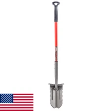 Root Slayer 23811 Metal Detecting Spade - Heavy-Duty, Red, Ergonomic Handle