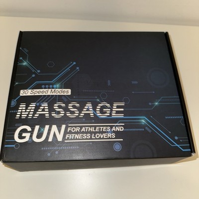 Massagepistole Muskelmassagegerät leise 6 Köpfe LCD Touchscreen Schwarz