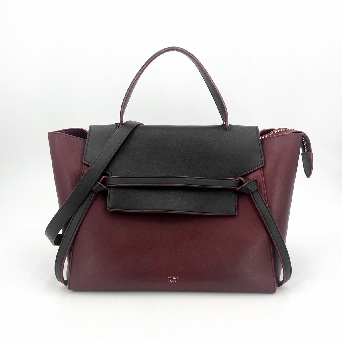 CELINE レザーベルト 黒/赤 CELINE GHW Micro Belt 2 Way Shoulder Bag Calfskin Leather red | eBay