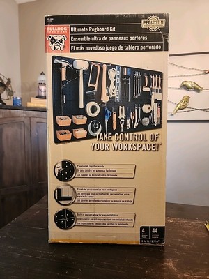 Bulldog Hardware Pegasystem 4 Pegboard Panels & 44 Accessories, PO-280