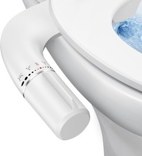 Bidet Attachment for Existing Toilet Seats Ultra-Slim Non Electric Dual Nozzl...