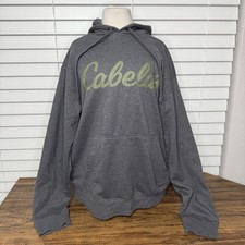 Cabela's Men's Gray Hoodie Sweatshirt Size Large