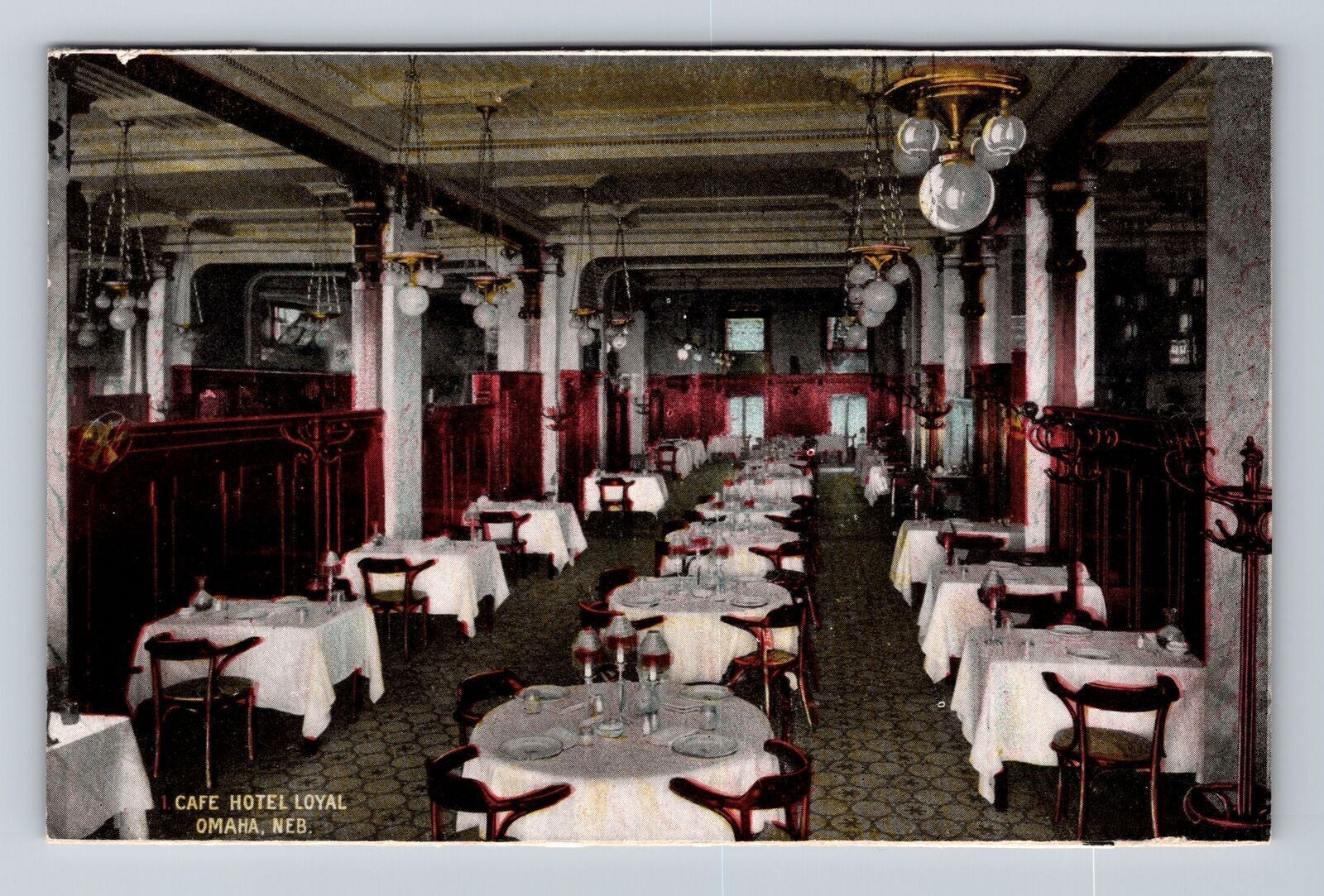 Retro Column Omaha NE-Nebraska, Café Hotel Loyal, Vintage Postcard | eBay