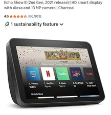 Amazon Echo Show 8 (2nd Gen, 2021) HD Smart Display with Alexa & 13MP Camera
