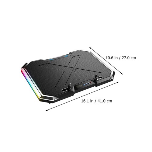 RGB Luminous Kühlbasis Laptop-Lüfterkühler Kühlkissen Für Laptop-Kühler - Bild 2 von 12
