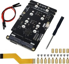 Freenove Quad M.2 NVMe SSD HAT for Raspberry Pi 5, M.2 Adapter AI HAT 4 Slots NA