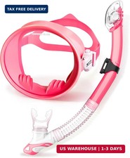 Water Space Snorkeling Gear for Adults Women Men Youth, Dry Top Snorkel Mask Set