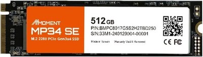MMOMENT MP34 SE 512GB NVMe M.2 SSD Gen3 2100MB/s