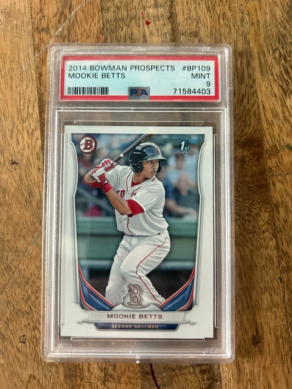 2014 Bowman Prospects #BP109 Mookie Betts RC Rookie PSA 9 MINT�� Dodgers