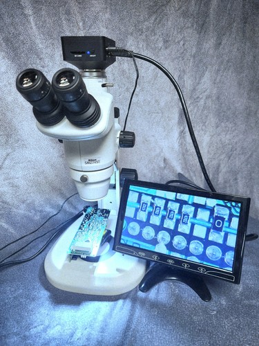 Nikon Stereo Microscope SMZ745T  with 4K  HD Camera and dual Illuminated  Stand