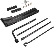 Spare Tire Tool Kit with Spare Tire Jack Handle and Wheel Lug Wrench Spare Tire