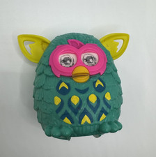 Hasbro Furby Boom Peacock Teal Green Toy Figure 2013 Pink Face Yellow Ears