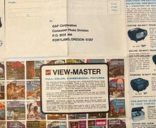 Vintage View Master Order Form From GAF Corporation