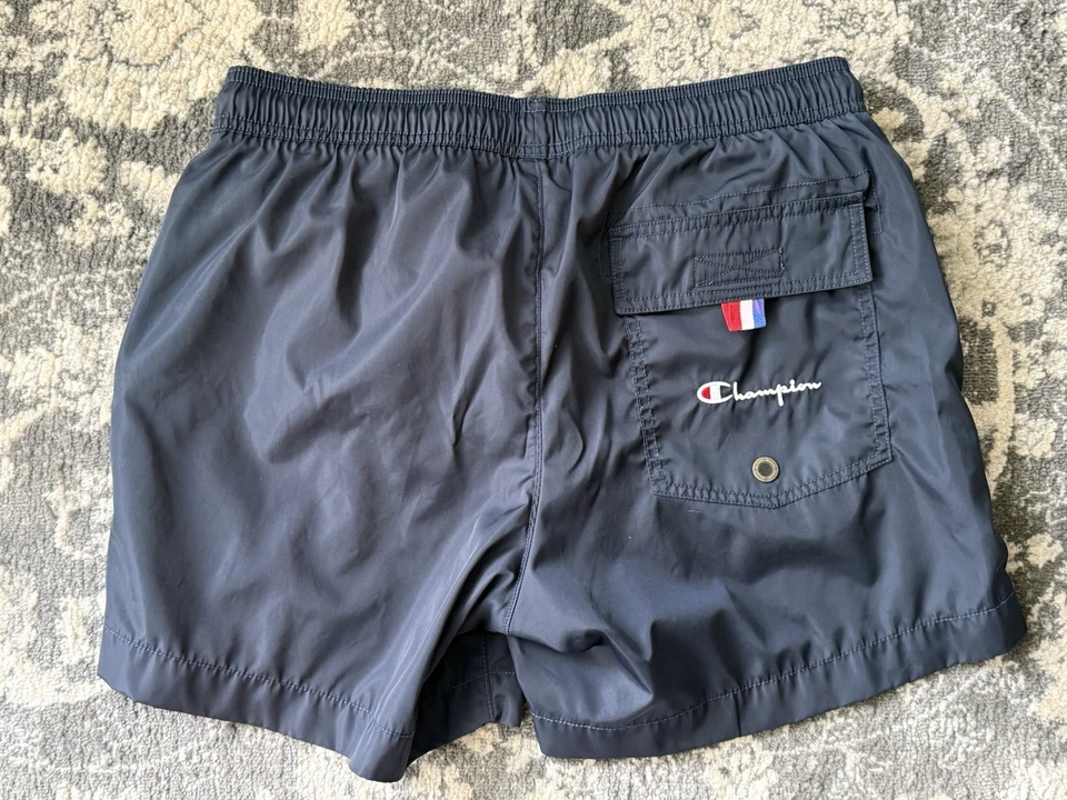 Pantalones Cortos de Natación CHAMPION Para Hombres Bañador Traje de Baño Azul Marino 4.5" Pequeño S Foto 4 de 4