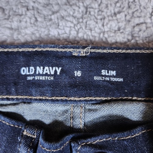Old Navy Boys 360° Stretch Size 16 Slim Jeans 5-pocket Design Inseam 30' New NWT - Picture 4 of 11