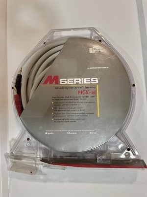 NEW OLD STOCK Monster Cable M-Series MCX-1s High end Speaker Audio Cables  15 ft