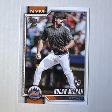 2026 Topps Series 1 Nolan McLean Base Rookie #214 - Mets