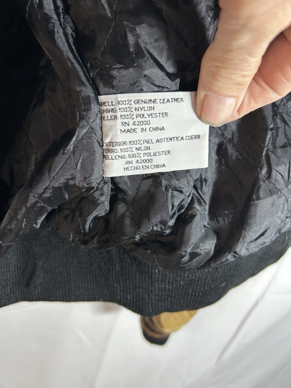 Vintage Basic Editions Leather Bomber Jacket XL T… - image 11