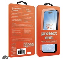 ONN Tempered Glass Screen Protector for iPhone 15 Plus, Anti-Smudge