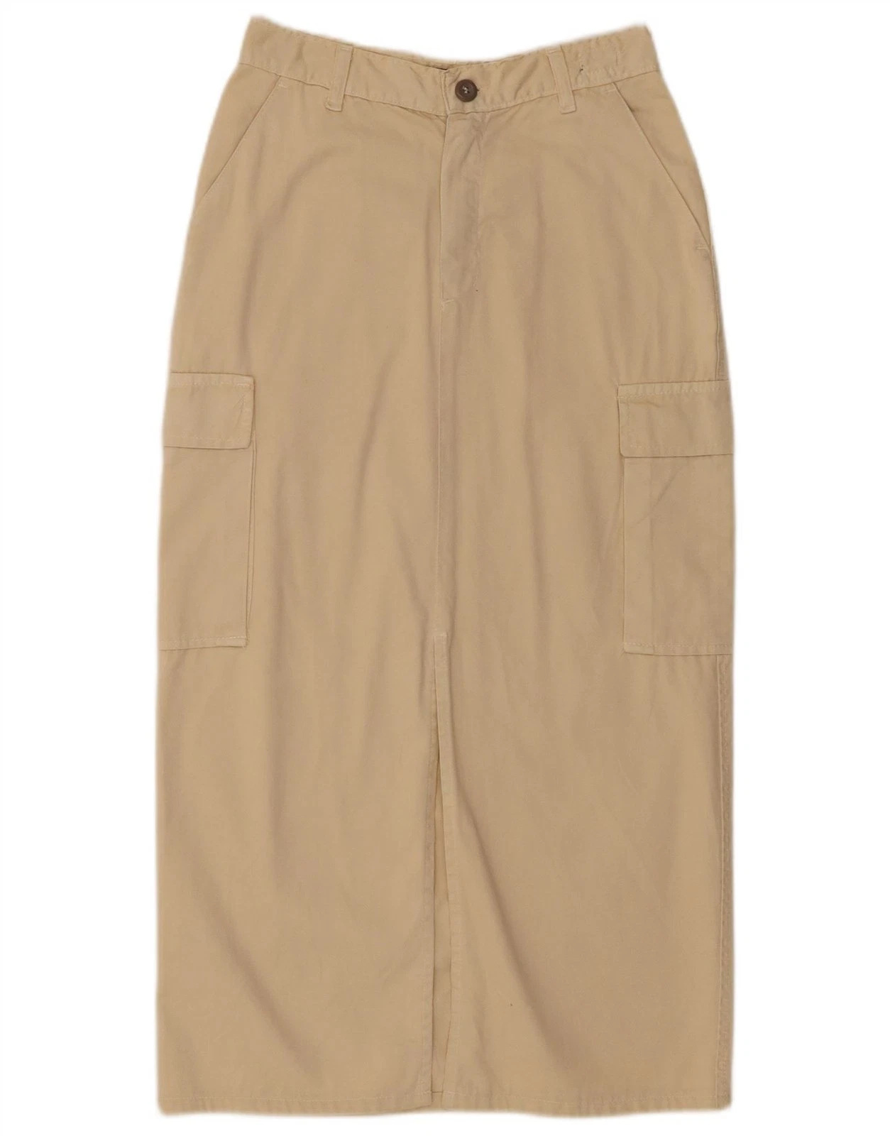 Roy Rogers Womens Maxi Cargo Skirt W28 Medium Beige Cotton CN04