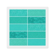 Caribbean Teal Green FAT QUARTERS: 10 18" x 22" FQ Bundle, 100 Cotton Fabric