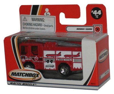 Matchbox Airport Alarm (2001) Red Dennis Sabre Fire Truck Toy #44/75 - (Box Pack