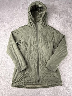 Columbia Jacket Womens Large Green Heavenly Hooded Quilted Fleece Lined Parka