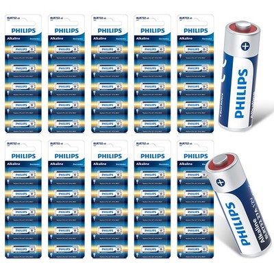 Philips 50 PCS 27A 12V Alkaline Batteries for Remote Controls Doorbells & More
