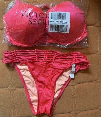 NWT Victoria's Secret Bikini~Hot And Spicy Shiny Bombshell +2Cups~Itsy~36D/L