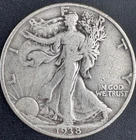 1938 Walking Liberty Half Dollar 90% Silver Better Date Circulated US Coin Nice