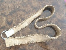 40 Inch Boho Tommy Bahama Leather Woven Belt Tan Two Loop Clasp Made In Spain