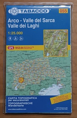 Tabakkarte: Arco, Valle del Sarca, Valle dei Laghi. Blatt 55