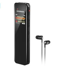 64GB Digital Voice Recorder with Playback, A-B Repeat, Variable Speed Play, 