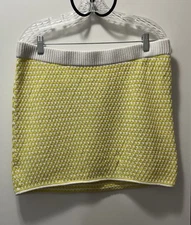 Future Collective Women’s Size: L Yellow & White Knit Mini Skirt (Alani Noelle)