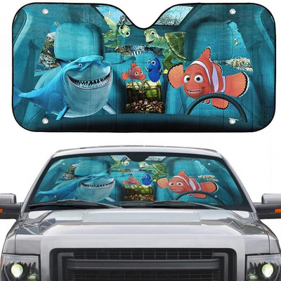 Finding Nemo Dory Marlin Bruce Shark Ocean Sea Turtle Car Windshield  Sun Shade