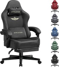 Gaming Chair Fabric with Pocket Spring Cushion, Big and Tall Gamings Chairs 350L