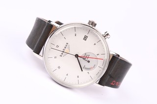 Bauhaus Solar Ref 2112 2 White Dial Date 41mm Mens Solar Quartz Watch UNTESTED