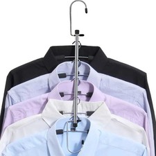 5 Tier Metal Shirt Hangers Space Saving Multi Layer Foam Clothes Closet Storage