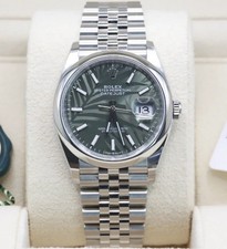 Rolex Datejust (2023) Green Palm Dial With Box And Papers.