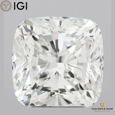 F Color VS1 Clarity Cushion Cut 3.00 Carat CVD Lab Grown Diamond IGI Certificate