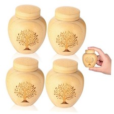 Small Keepsake Urns for Human Ashes Set of 4,Mini Urns for Tree of Life,4 pcs