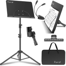 Soporte de música para partituras 5 en 1 doble uso escritorio soporte para libros soporte de música luz